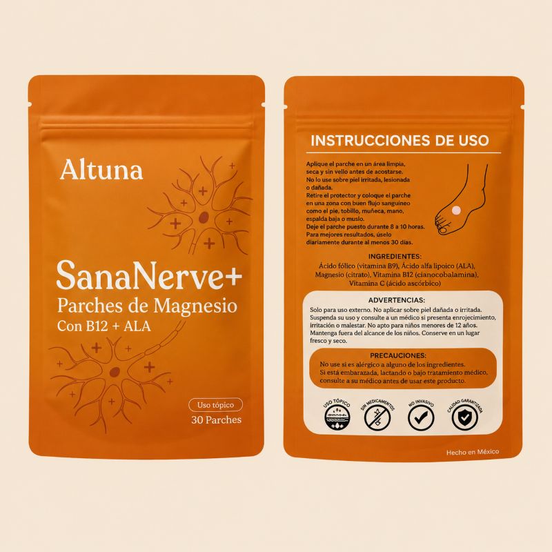 SanaNerve+® Parches de Magnesio para el Alivio Nervioso