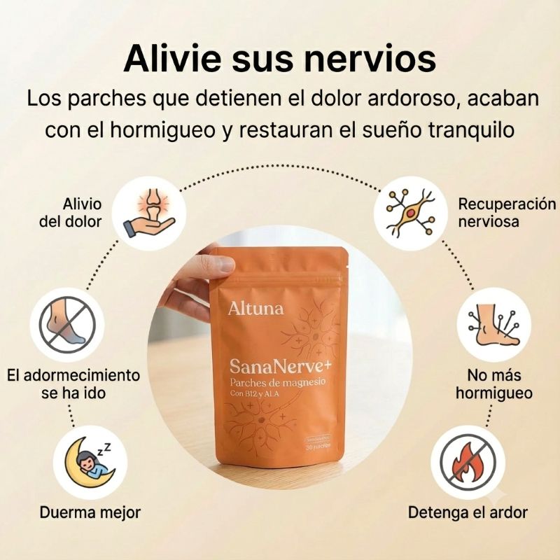 SanaNerve+® Parches de Magnesio para el Alivio Nervioso